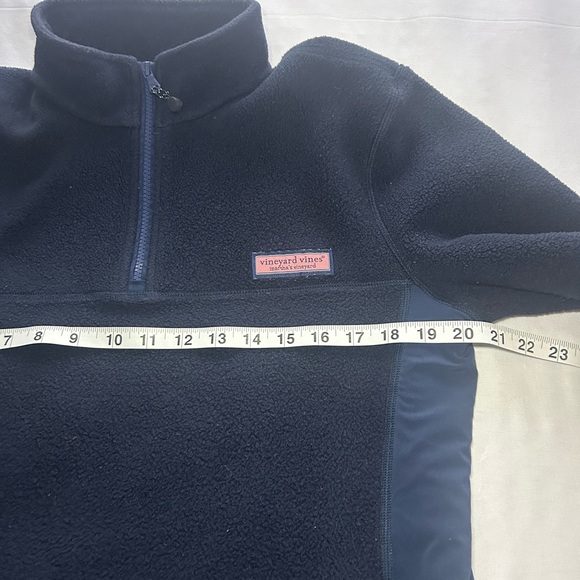 Vineyard Vines Women’s Pullover Fleece Navy Blue 1/4 Zip Long Sleeve, Size S - Picture 9 of 11
